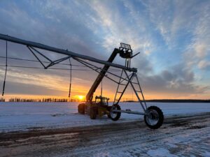 Irrigation Pivot Setup by Neudorf Irrigation in La Crete Northern Alberta