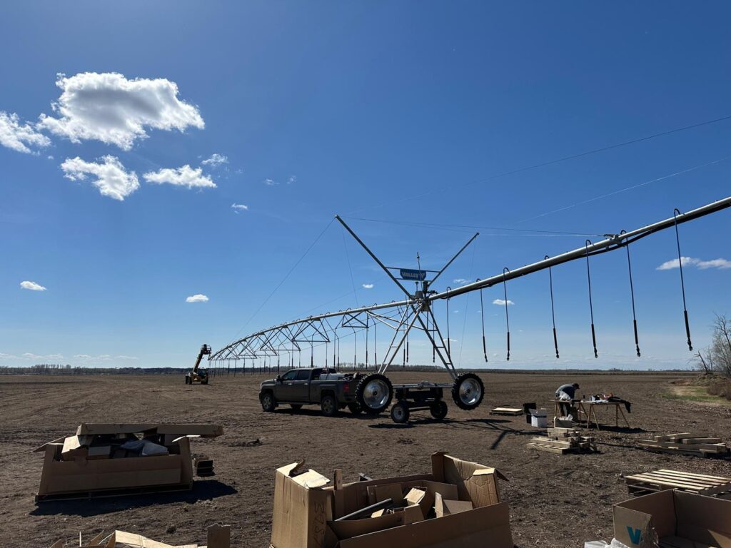 Irrigation Pivot Setup by Neudorf Irrigation in La Crete Northern Alberta