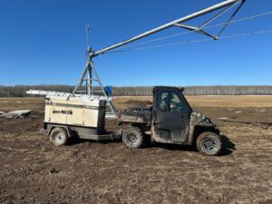 Irrigation Pivot Setup by Neudorf Irrigation in La Crete Northern Alberta