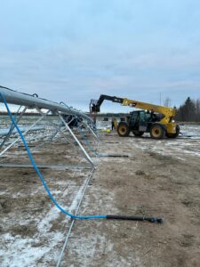 Irrigation Pivot Setup by Neudorf Irrigation in La Crete Northern Alberta