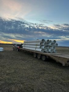 Irrigation Pipe Install by Neudorf Irrigation in La Crete Northern Alberta