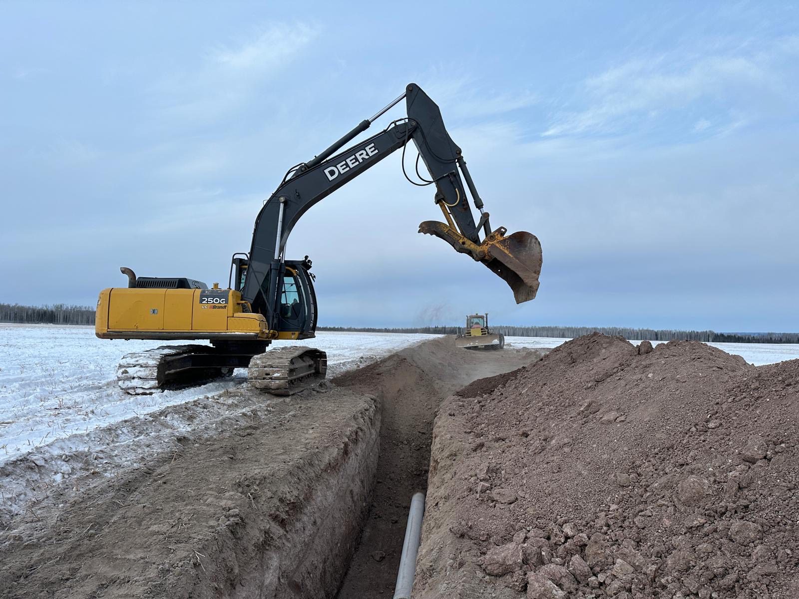 Irrigation Pipe Install by Neudorf Irrigation in La Crete Northern Alberta