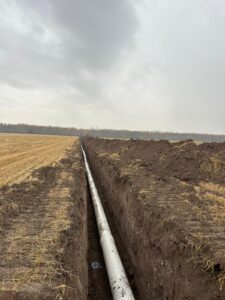 Irrigation Pipe Install by Neudorf Irrigation in La Crete Northern Alberta